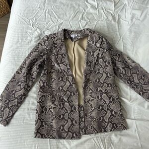 TCEC Faux Leather Blazer